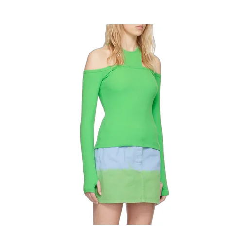 Hollowed-Out Long-Sleeved T-Shirt