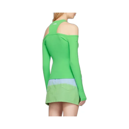 Hollowed-Out Long-Sleeved T-Shirt