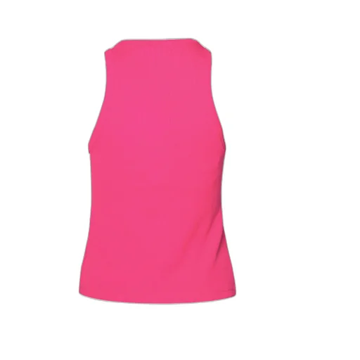 Logo Embroidered Sleeveless Ribbed Tank Top