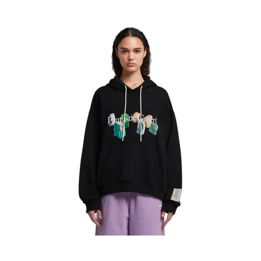 Slogan-Print Organic-Cotton Hoodie