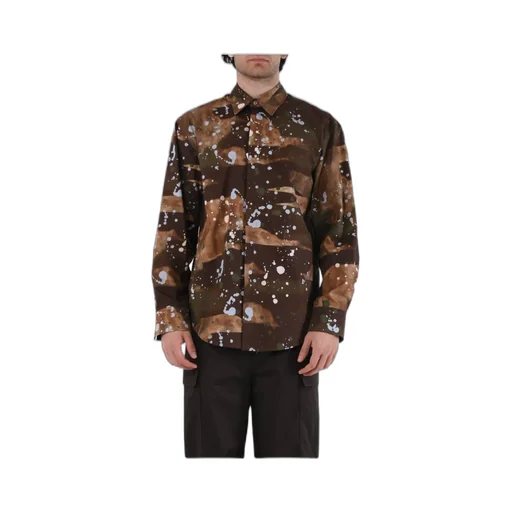Paint Splatter-Print Cotton Shirt