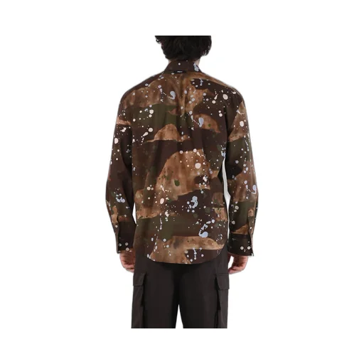 Paint Splatter-Print Cotton Shirt