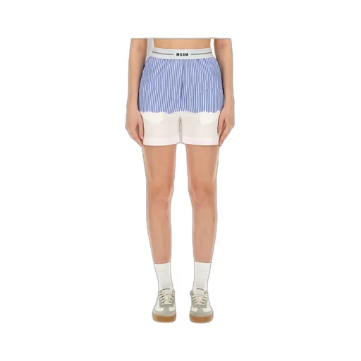 Logo Waistband Striped Shorts