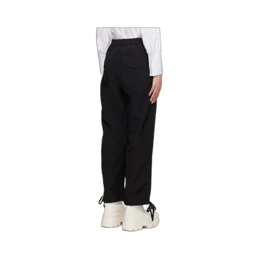Elasticated-Ankles Wide-Leg Trousers