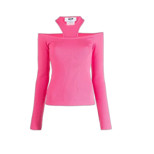 Round Collar Strapless T-Shirt