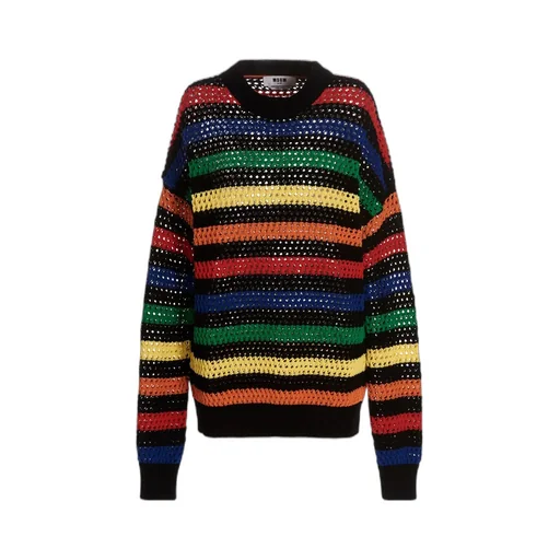 Striped Crewneck Knitted Sweater
