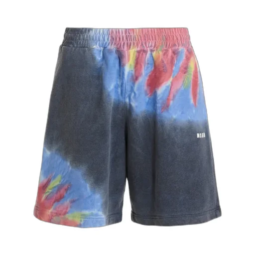 Logo Printed Tie Dyed Bermuda Shorts