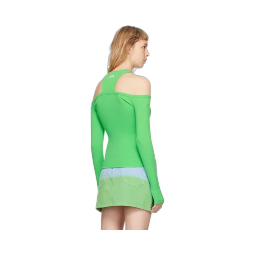 Hollowed-Out Long-Sleeved T-Shirt