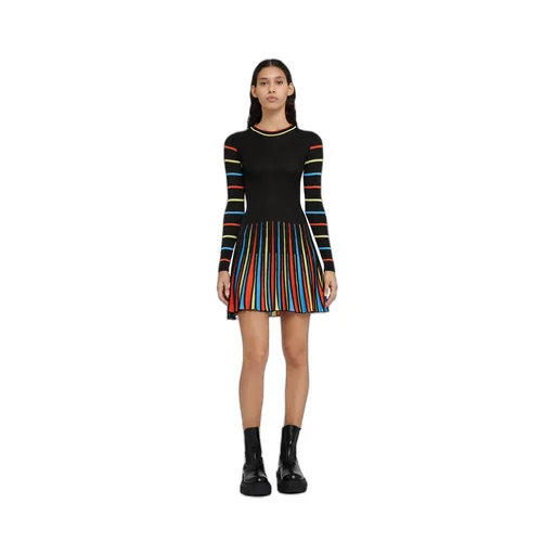 Round Neck Long-Sleeved Dress