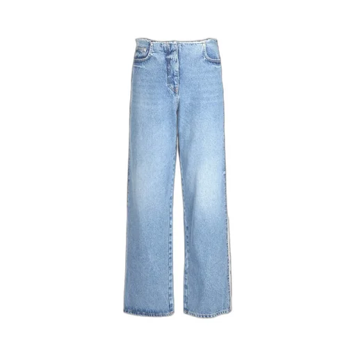 Distressed Wide-Leg Jeans