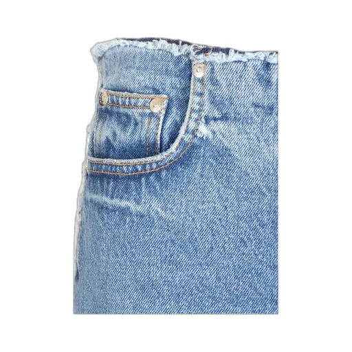 Distressed Wide-Leg Jeans
