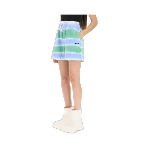 Striped Tie-Dye Jersey Shorts
