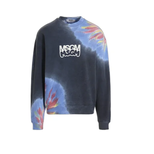 Logo Printed Tie Dyed Sweatshirt