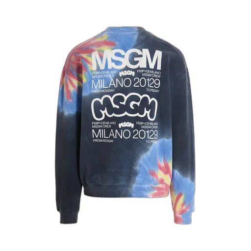 Logo Printed Tie Dyed Sweatshirt