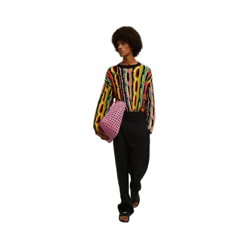 Full Jacquard Crewneck Knitted Jumper