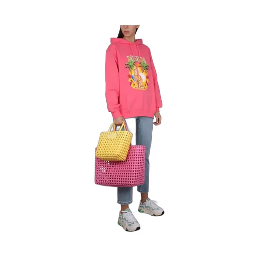 Cat Printed Drawstring Hoodie