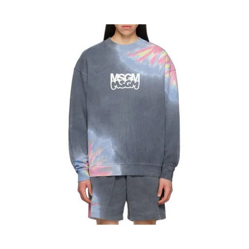 Logo Printed Tie Dyed Sweatshirt