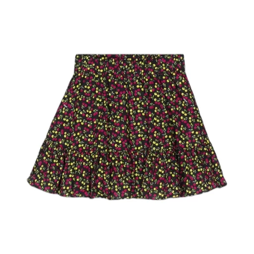 Flower Printed Umbrella Skirt