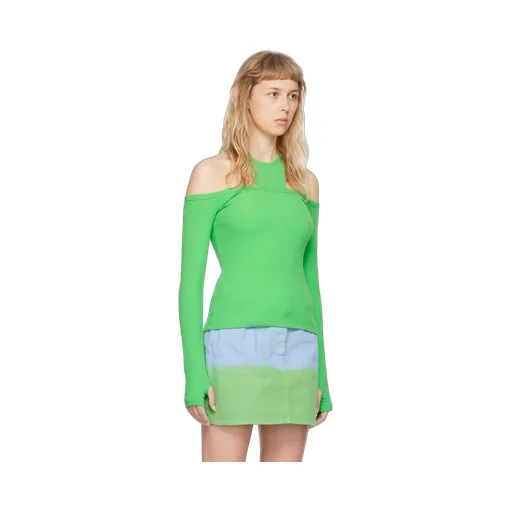 Hollowed-Out Long-Sleeved T-Shirt