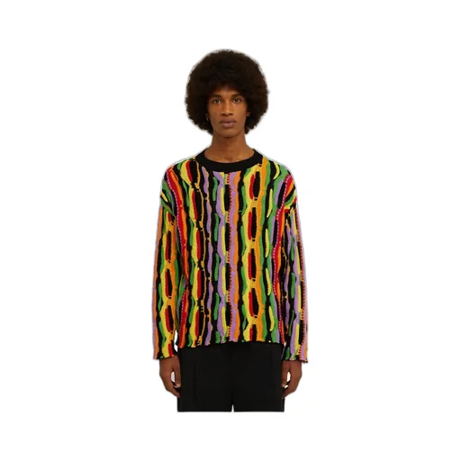 Full Jacquard Crewneck Knitted Jumper
