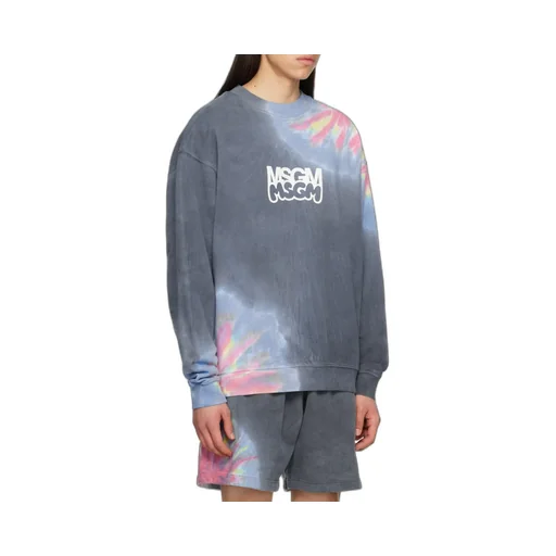 Logo Printed Tie Dyed Sweatshirt