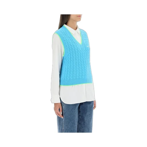 Embroidered-Logo Knit Vest
