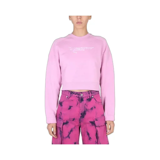 Logo-Printed Cropped Sweatshirt