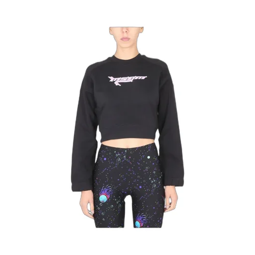 Logo-Printed Cropped Sweatshirt