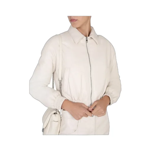 Cropped Zipped Bomber Jacket
