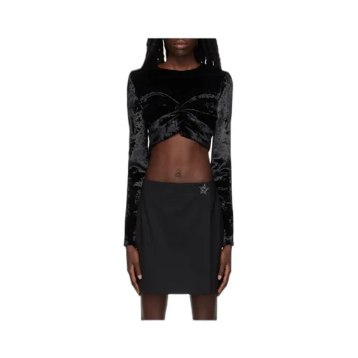 Logo Twist Pleated T-Shirt