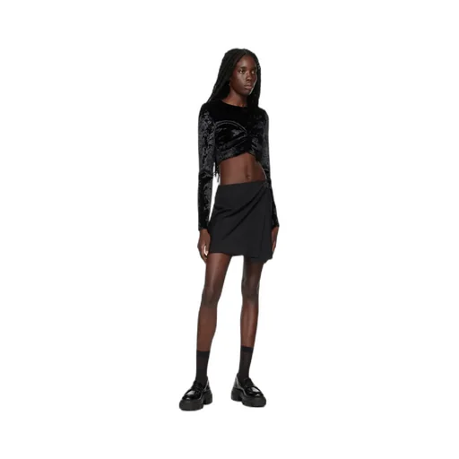 Logo Twist Pleated T-Shirt