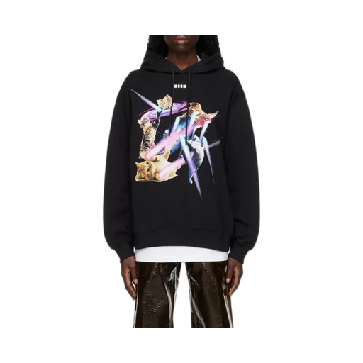 Graphic-Print Drawstring Hoodie
