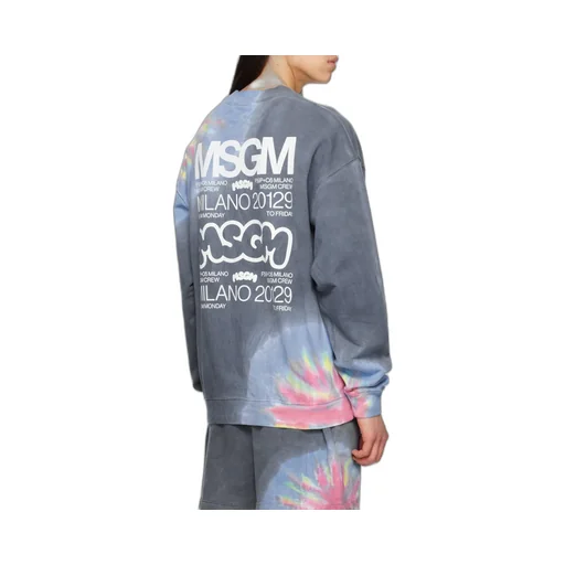 Logo Printed Tie Dyed Sweatshirt