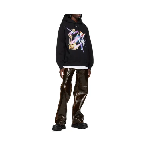 Graphic-Print Drawstring Hoodie