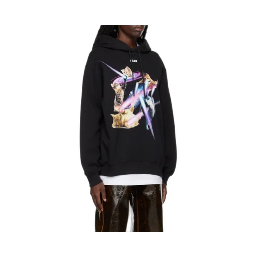 Graphic-Print Drawstring Hoodie