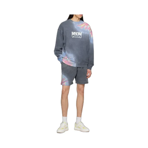 Logo Printed Tie Dyed Sweatshirt