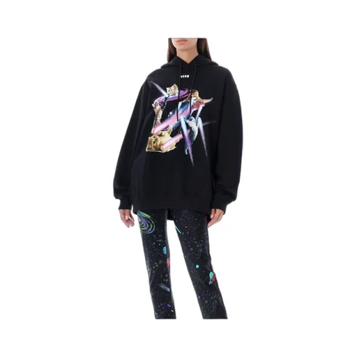 Graphic-Print Drawstring Hoodie