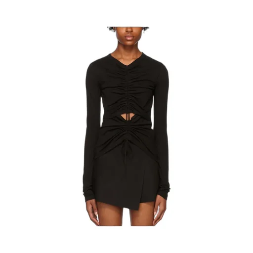Rope Hollowed-Out Long-Sleeved T-Shirt