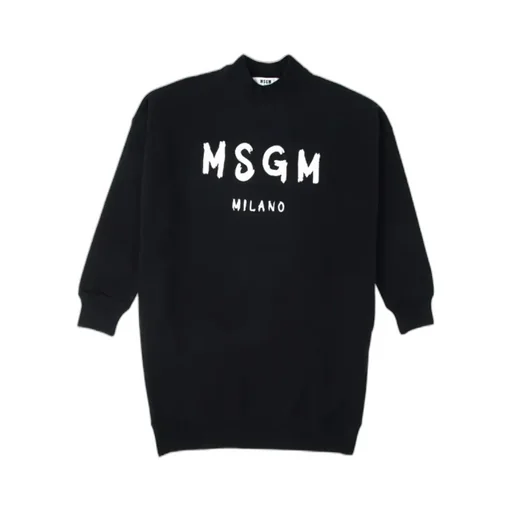 Logo Details Sweater-Style Dress