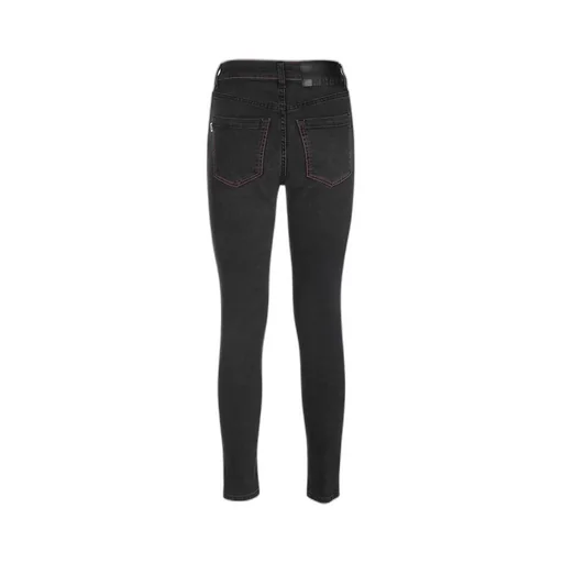 Tonal-Stitch Skinny Jeans