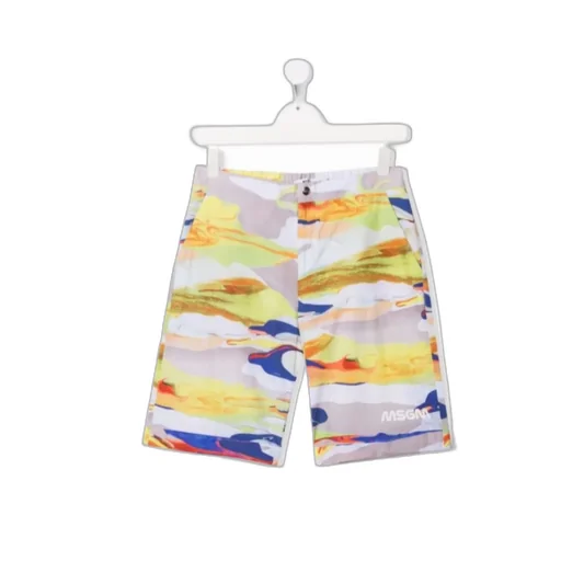 Color-Block Camouflage Shorts