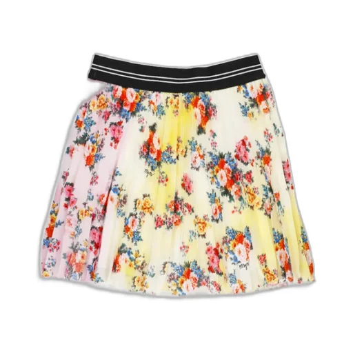 Floral-Print Pleated Skirt