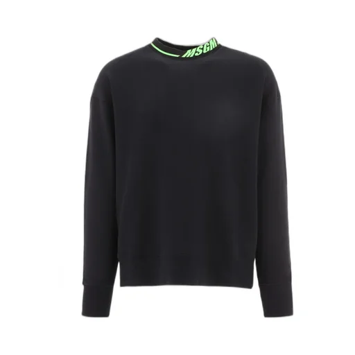 Logo-Collar Cotton Sweatshirt