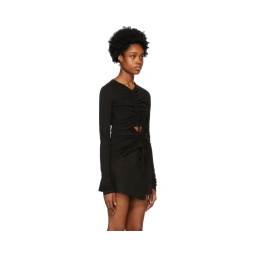 Rope Hollowed-Out Long-Sleeved T-Shirt