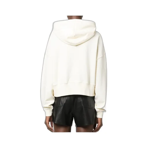 Cropped Logo-Print Hoodie