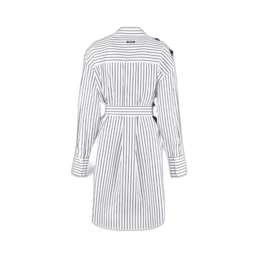 Ruffled Belted Shirtdress