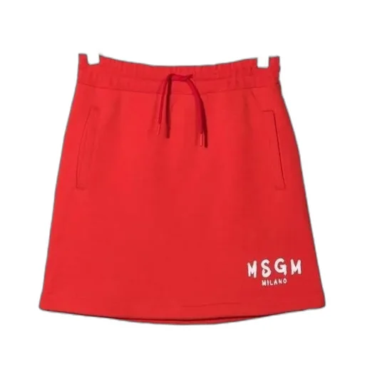 Logo-Print Cotton Miniskirt