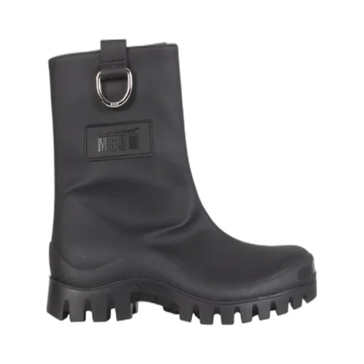 Logo Embossed Slip-On Ankle Boots