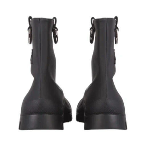 Logo Embossed Slip-On Ankle Boots