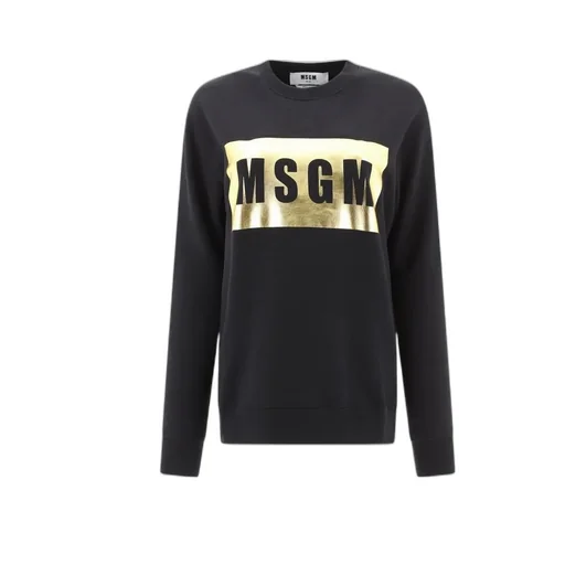 Metallic Logo Print Sweatshirt
